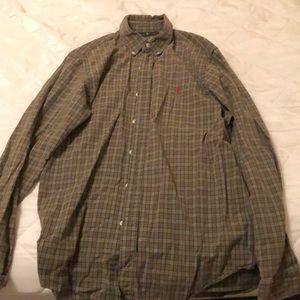 Ralph Lauren Long Sleep Green Button Down
